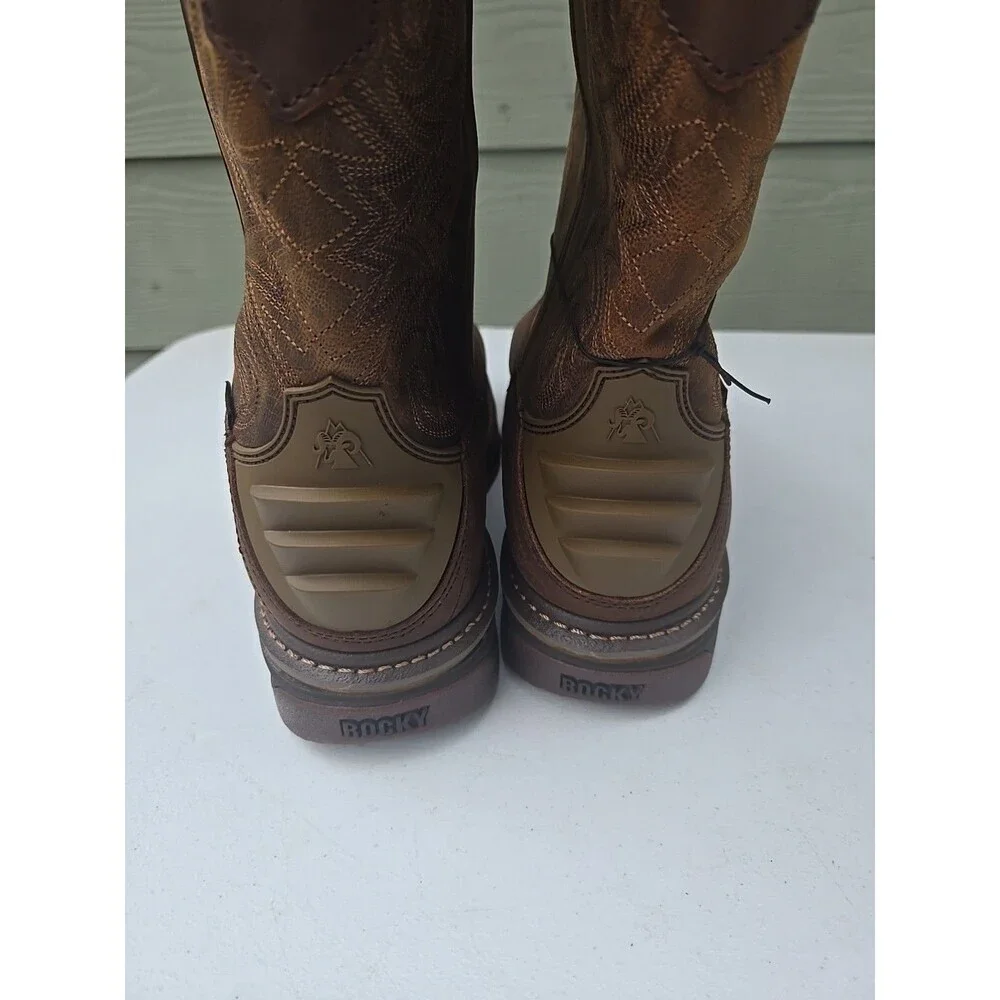 Rocky mens Waterproof Composite Toe Western Boot Size 11.5W